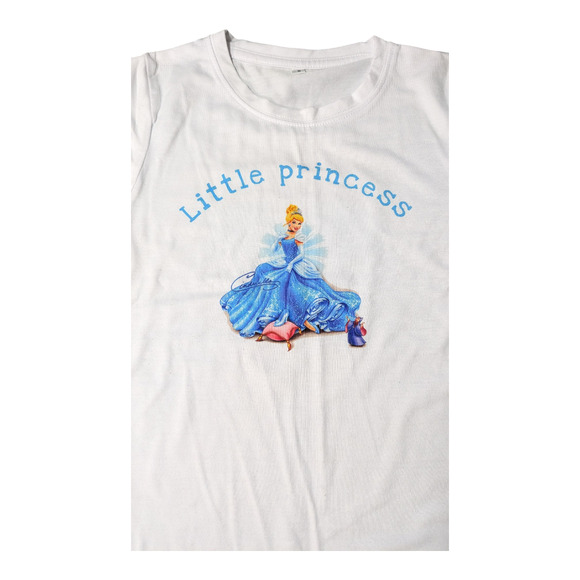 Girls Tee -- Little Princess - Cinderella Graphic T Shirt - Picture 4 of 7